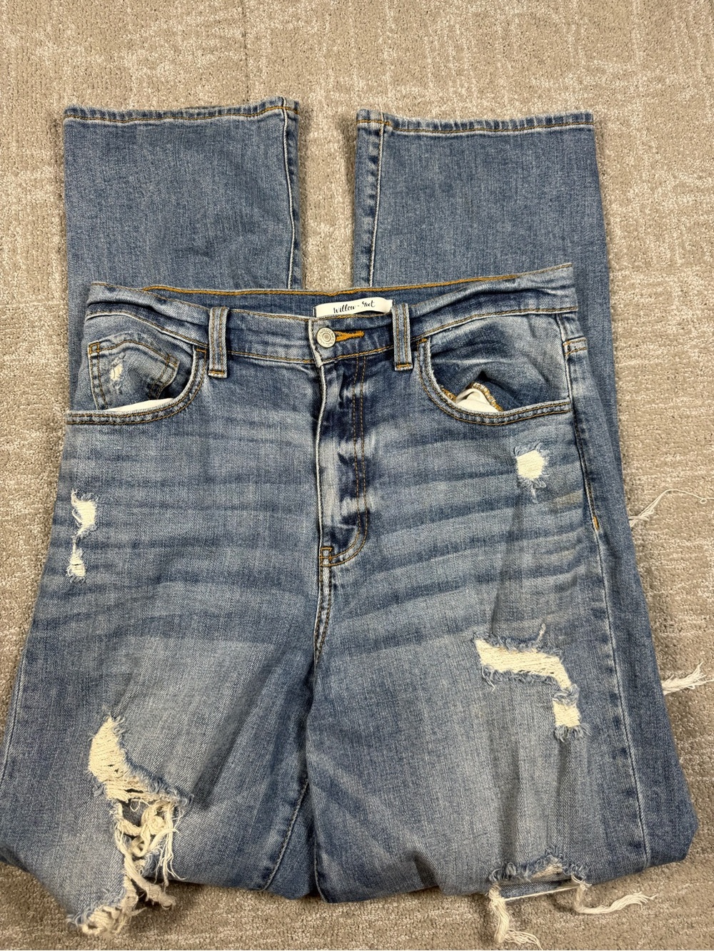 Willow and Root The Distressed Dad Jean Women Size 29